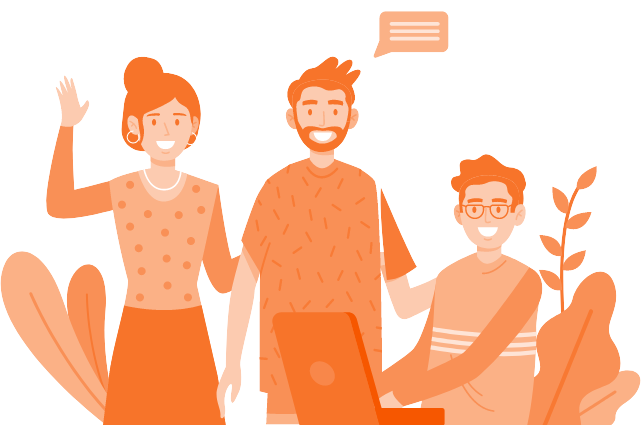 Illustration of team